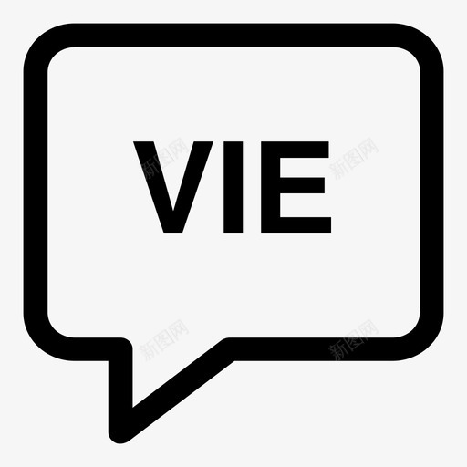 越南语气泡语言图标svg_新图网 https://ixintu.com 气泡 语言 语言代码3个字母笔划 越南语