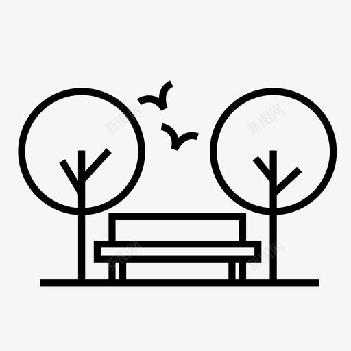 公园花园绿色图标svg_新图网 https://ixintu.com 公园 植物 绿色 自然 自然轮廓 花园