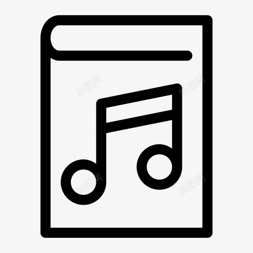 有声读物音乐书音乐笔记图标svg_新图网 https://ixintu.com 学校间隙博览会 有声读物 笔记本 音乐书 音乐笔记