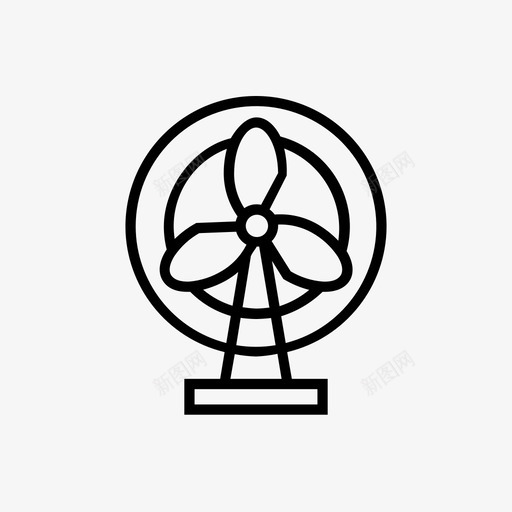 风扇冷风机电风扇图标svg_新图网 https://ixintu.com 冷风机 家用电器 支架 电风扇 风扇 风机
