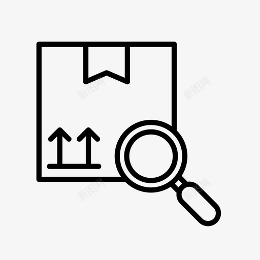 搜索包裹盒子送货图标svg_新图网 https://ixintu.com 扫描仪 搜索包裹 搜索订单 物流 盒子 运输 送货