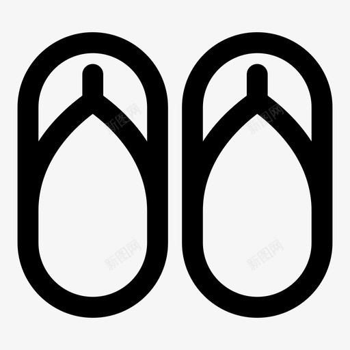 人字拖海滩衣服图标svg_新图网 https://ixintu.com mnml10 人字拖 假日 凉鞋 海滩 脚 衣服