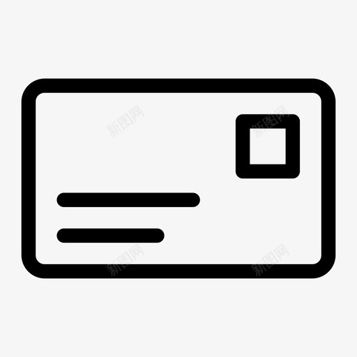 明信片信件邮资图标svg_新图网 https://ixintu.com 信件 明信片 邮资