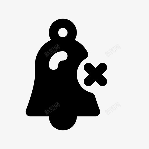 铃声警报取消图标svg_新图网 https://ixintu.com 信号 取消 警报 铃声