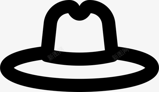 牛仔帽配饰时尚图标svg_新图网 https://ixintu.com smashicons男士配件md大纲 时尚 牛仔帽 男士 配饰