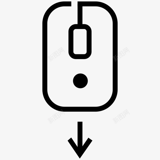 向下滚动箭头鼠标图标svg_新图网 https://ixintu.com 向下滚动 移动 箭头 鼠标