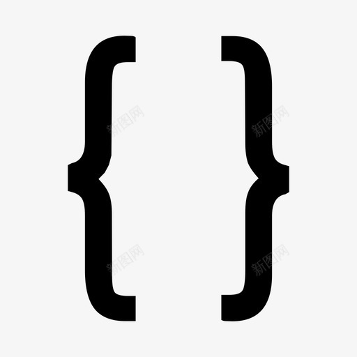 花括号代码javascript图标svg_新图网 https://ixintu.com javascript 代码 花括号