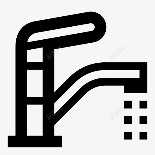 水龙头仙鹤水陶图标svg_新图网 https://ixintu.com 仙鹤 水陶 水龙头 浴室有用的图标