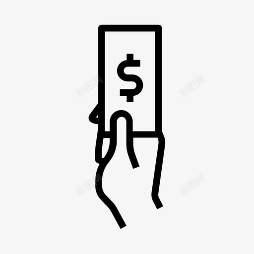 美元付款支票现金图标svg_新图网 https://ixintu.com 付款人 付款和取款 支票 现金 美元付款