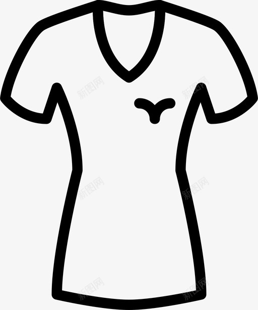 衬衫衣服时尚图标svg_新图网 https://ixintu.com 女人 时尚 漂亮女人衣服轮廓 衣服 衬衫