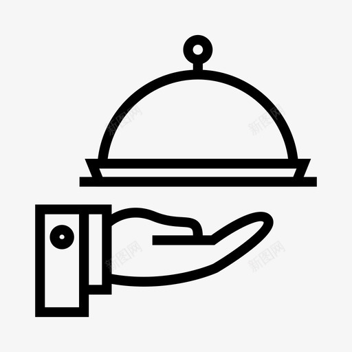 托盘cloche美食家图标svg_新图网 https://ixintu.com cloche 托盘 服务 美食 美食家 餐厅 餐厅托盘