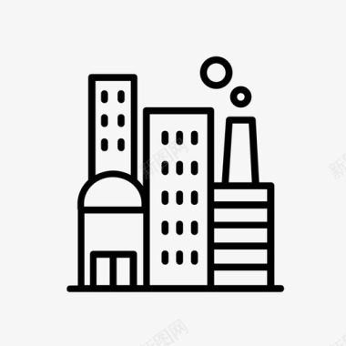 建筑物城市工厂图标图标