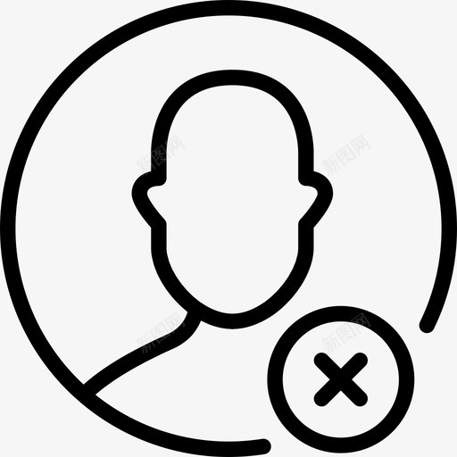 用户和化身人界面图标svg_新图网 https://ixintu.com 人 用户和化身 界面 细线图标用户和化身2