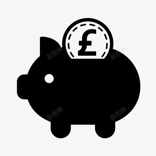 存钱罐现金钱图标svg_新图网 https://ixintu.com 储蓄 存钱罐 收钱 现金 钱