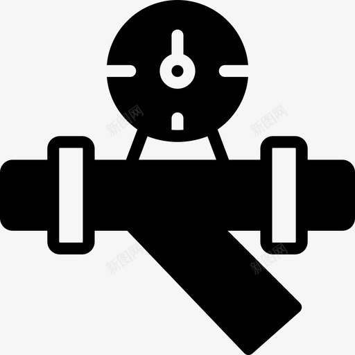 压力计流量水图标svg_新图网 https://ixintu.com 压力计 水 流量 粉碎管和水流量固体