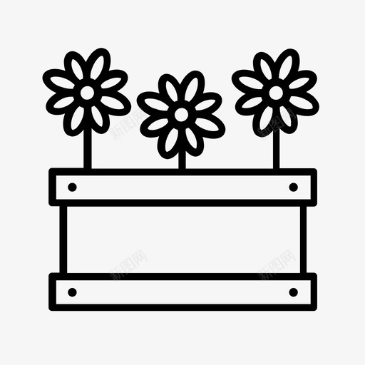 花坛花盆花园图标svg_新图网 https://ixintu.com 花 花园 花坛 花盆 苗圃