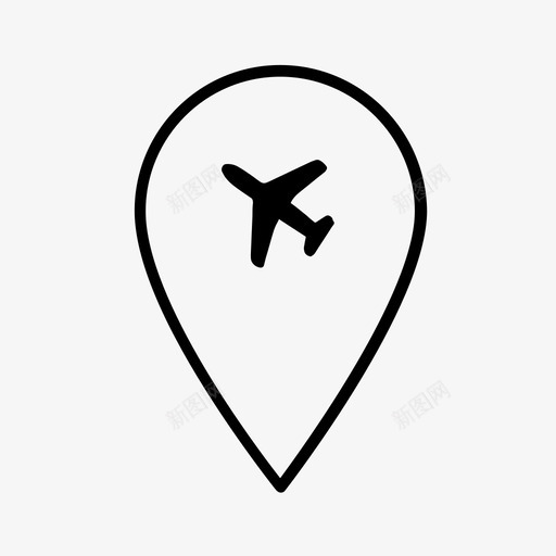 机场航空出发图标svg_新图网 https://ixintu.com 出发 机场 航空 航站楼 飞机
