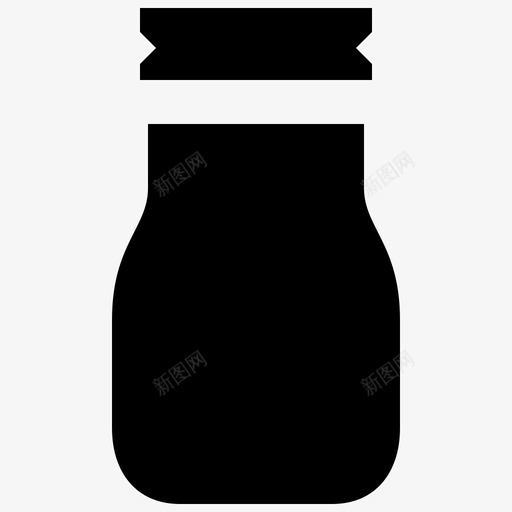 罐子杯子玻璃杯图标svg_新图网 https://ixintu.com 冰沙 杯子 玻璃杯 玻璃罐 盖子 罐子 美味的冰沙饮料