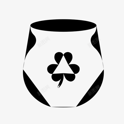 一锅三叶草菜肴爱尔兰图标svg_新图网 https://ixintu.com 一锅三叶草 圣帕特里克日 爱尔兰 菜肴