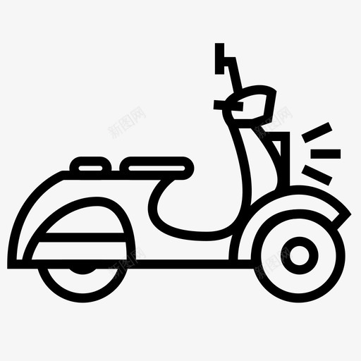 踏板车自行车摩托车图标svg_新图网 https://ixintu.com 摩托车 汽车 自行车 踏板车