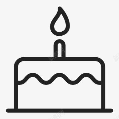 生日蛋糕蜡烛蛋糕甜甜的图标图标