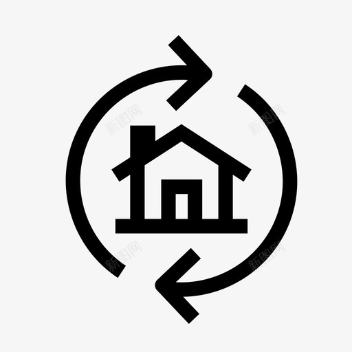 家居维修金融房屋图标svg_新图网 https://ixintu.com 再融资 家居维修 房屋 迷你图标集商铺金融 金融