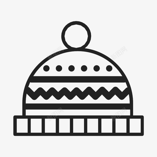 豆奶嘴配件帽子图标svg_新图网 https://ixintu.com 冬季 帽子 绒球 羊毛 豆奶嘴 配件