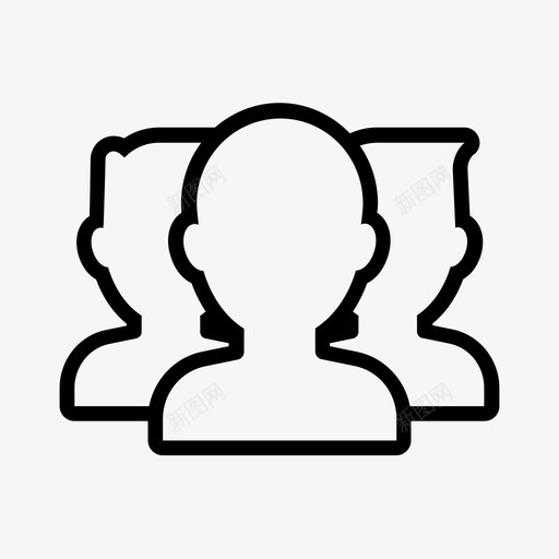 营销团队受众人群图标svg_新图网 https://ixintu.com 人群 公众 受众 搜索引擎优化 营销和分析 营销团队