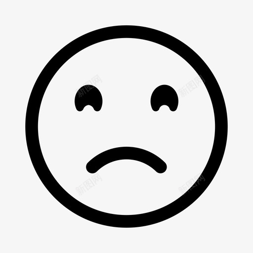 悲伤笑脸不开心图标svg_新图网 https://ixintu.com 不开心 悲伤 笑脸