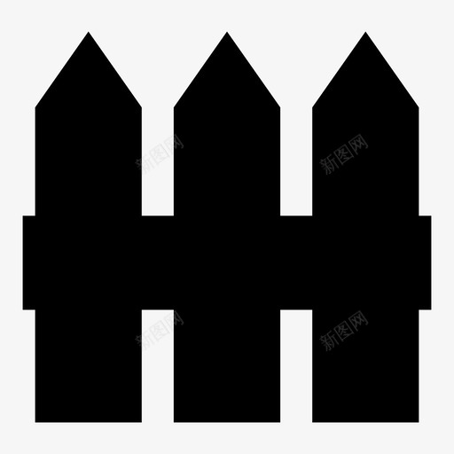 栅栏花园大门图标svg_新图网 https://ixintu.com 大门 房子 栅栏 花园