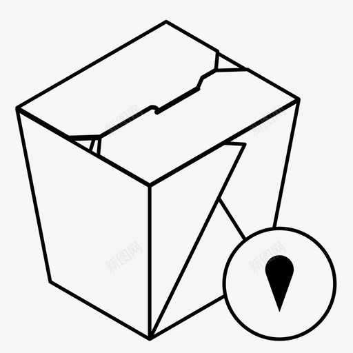 外卖箱送货导航图标svg_新图网 https://ixintu.com 地点 外卖箱 导航 箱子 订单跟踪 跟踪订单 送货