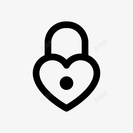 锁爱2月14日心图标svg_新图网 https://ixintu.com 2月14日 心 锁爱