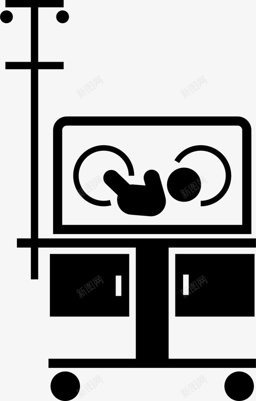 婴儿在孵化器中盒子中医院图标svg_新图网 https://ixintu.com 医院 婴儿在孵化器中 孵化器 新生儿 早产 盒子中 育儿