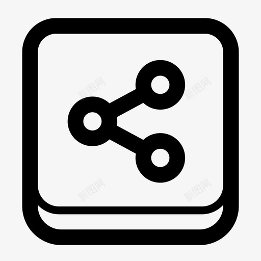 社交广场按钮网络图标svg_新图网 https://ixintu.com 共享 按钮 标牌 标牌和符号 社交媒体 社交广场 网络