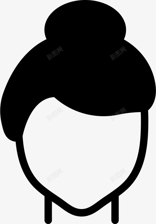 女人发型美女帅哥发型稳重图标svg_新图网 https://ixintu.com 女人发型 帅哥发型稳重 美女