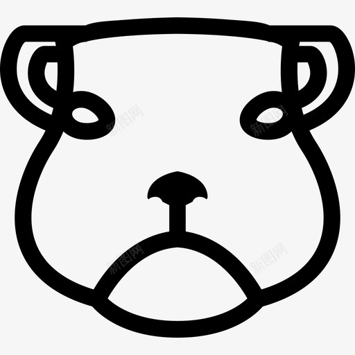 狗脸正面轮廓动物有趣的动物图标svg_新图网 https://ixintu.com 动物 有趣的动物 狗脸正面轮廓