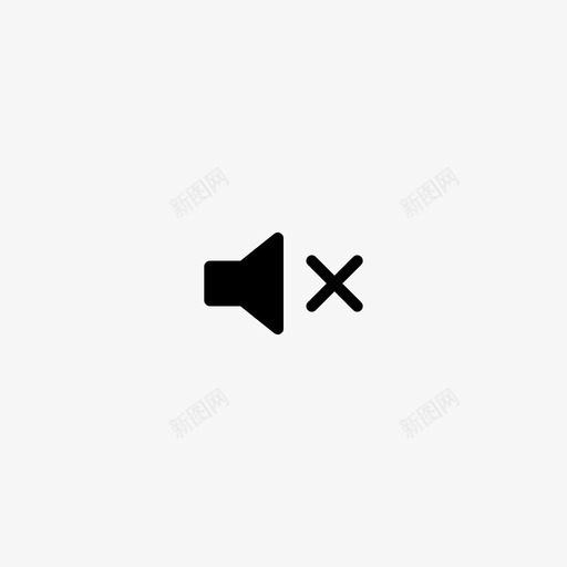 静音音频按钮图标svg_新图网 https://ixintu.com 声音 按钮 播放器 用户界面 视频 静音 音频