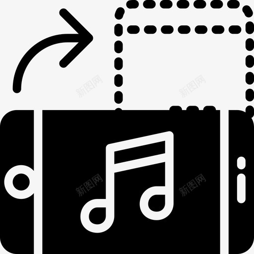 旋转肖像通讯功能图标svg_新图网 https://ixintu.com 功能 方向 旋转肖像 移动 粉碎图标移动功能固体 通讯