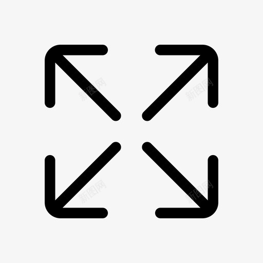 缩放调整大小方形图标svg_新图网 https://ixintu.com 放大 方形 缩小 缩放 调整大小