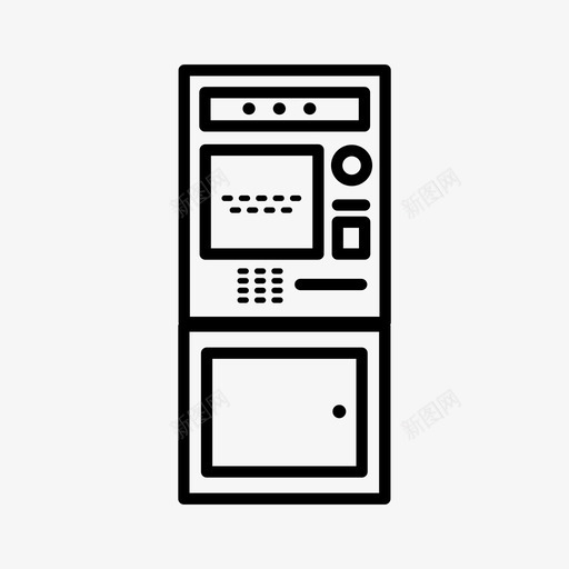 全自动取款机自动取款机柜员图标svg_新图网 https://ixintu.com 全自动取款机 柜员 自动取款机 财务