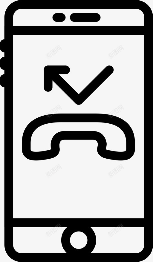 拒绝呼叫通信功能图标svg_新图网 https://ixintu.com smashicons移动功能概述 功能 拒绝呼叫 移动 通信