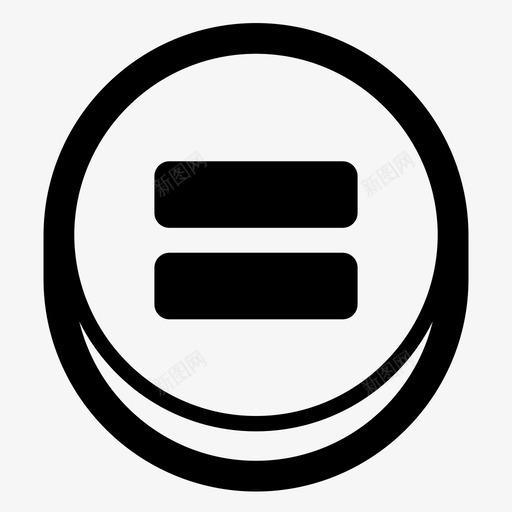 等于圆环按钮数学图标svg_新图网 https://ixintu.com 分辨率 按钮 数学 符号 符号和符号 等于圆环