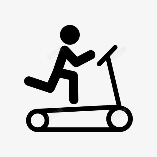 跑步机运动健身图标svg_新图网 https://ixintu.com 健身 健身房 跑步机 运动