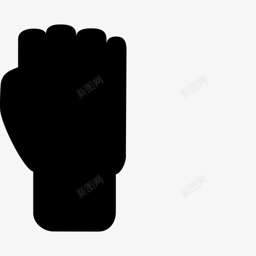 拳头威胁手势手的轮廓手势手图标svg_新图网 https://ixintu.com 手 手势 拳头威胁手势手的轮廓