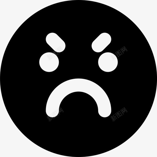 愤怒表情漂亮图标表情2md纯色svg_新图网 https://ixintu.com 愤怒 漂亮图标表情2md纯色 表情
