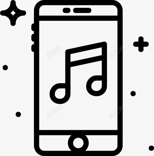 手机音乐通讯功能图标svg_新图网 https://ixintu.com smashicons手机功能概述 功能 手机 手机音乐 通讯