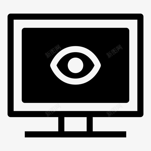 眼睛扫描监视器医学图标svg_新图网 https://ixintu.com 医学图标 监视器 眼睛扫描