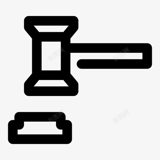 木槌拍卖投标图标svg_新图网 https://ixintu.com 司法 商业空白脂肪 投标 拍卖 木槌 法律