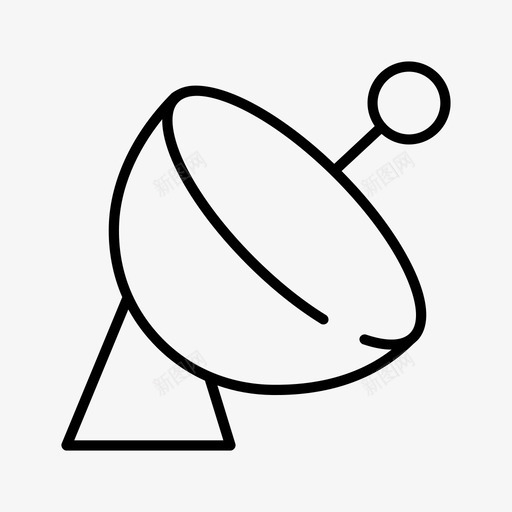 卫星天线天文学太空图标svg_新图网 https://ixintu.com 卫星天线 天文学 太空 通信薄