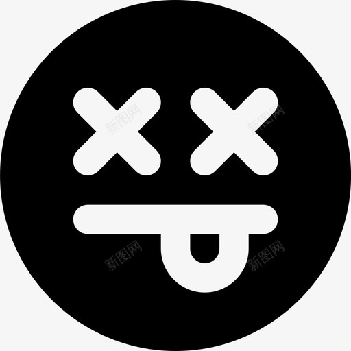 死亡表情符号脸图标svg_新图网 https://ixintu.com smashicons表情符号2mdsolid 死亡 脸 表情符号